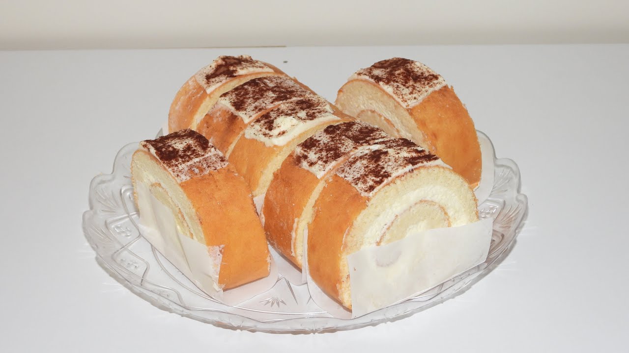 Swiss Roll Recipe ، رولت خامه ای خوشمزه و خوشرنگ ،لطیف ،سبک