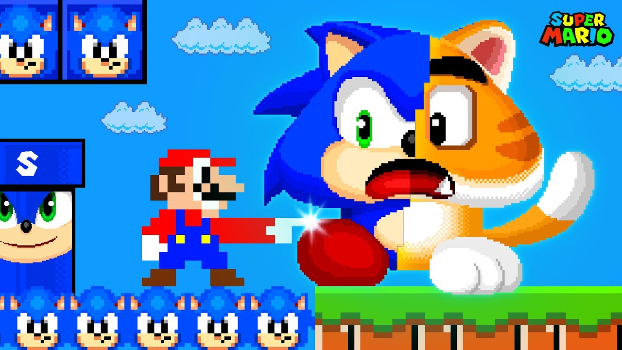 When Everything Mario Touches Turns into a Sonic...
