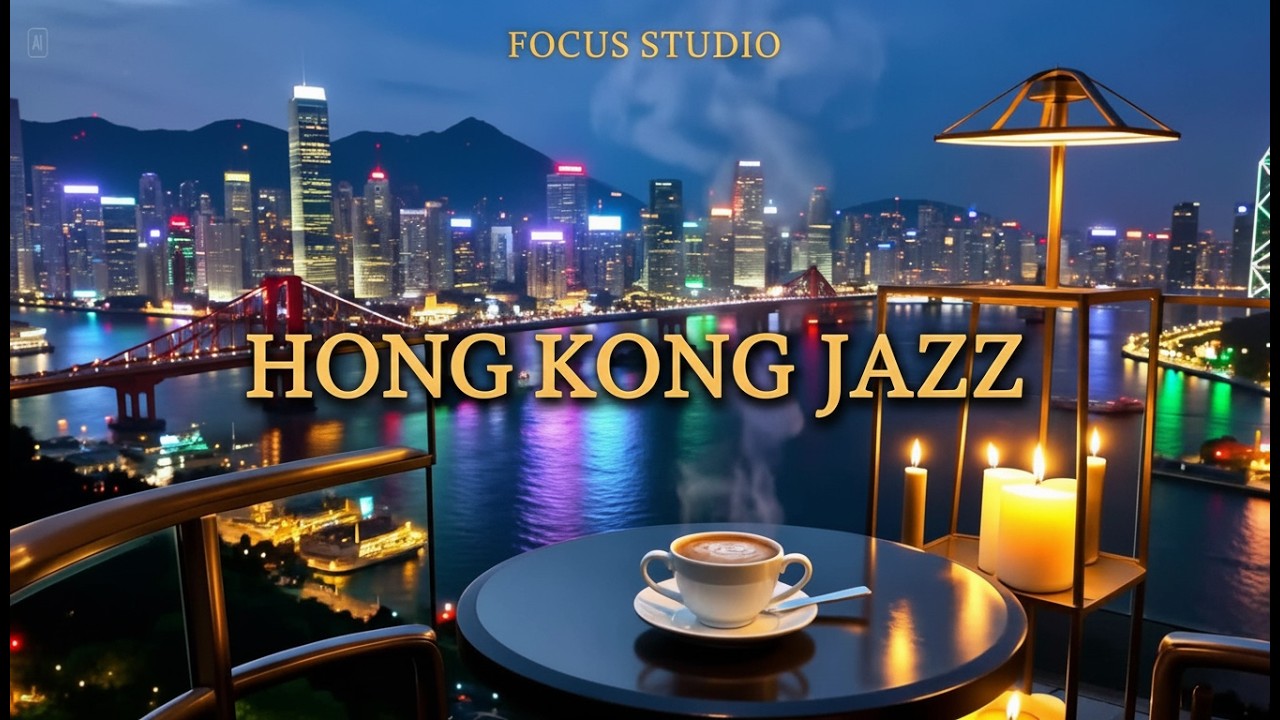 HONG KONG JAZZ – Victoria Harbour Night | Modern Smooth Jazz for Focus