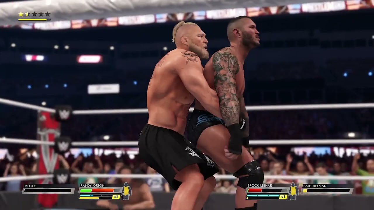 Brock Lesnar vs Randy Orton for the WWE Championship WWE 2k22