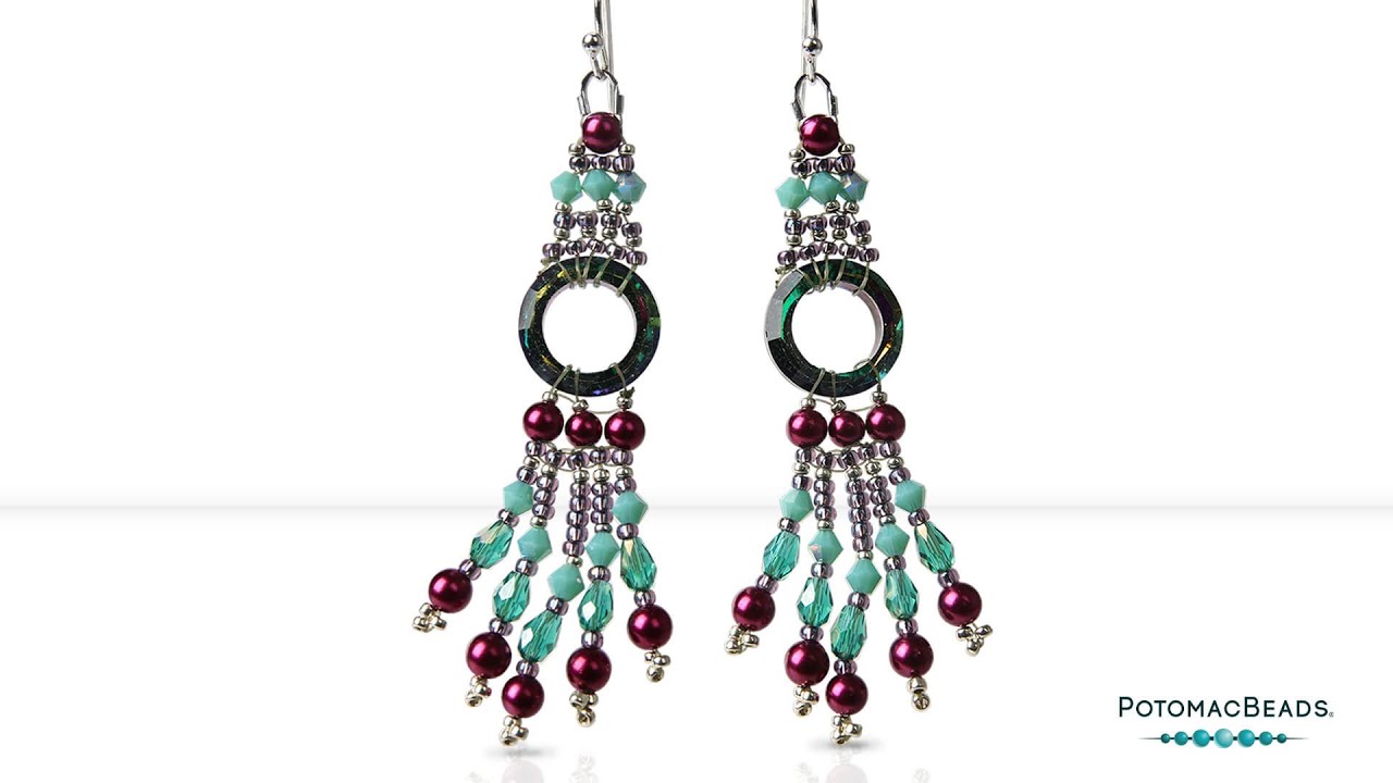 Dragonfly Garden Earrings - DIY Jewelry Making Tutorial by PotomacBeads