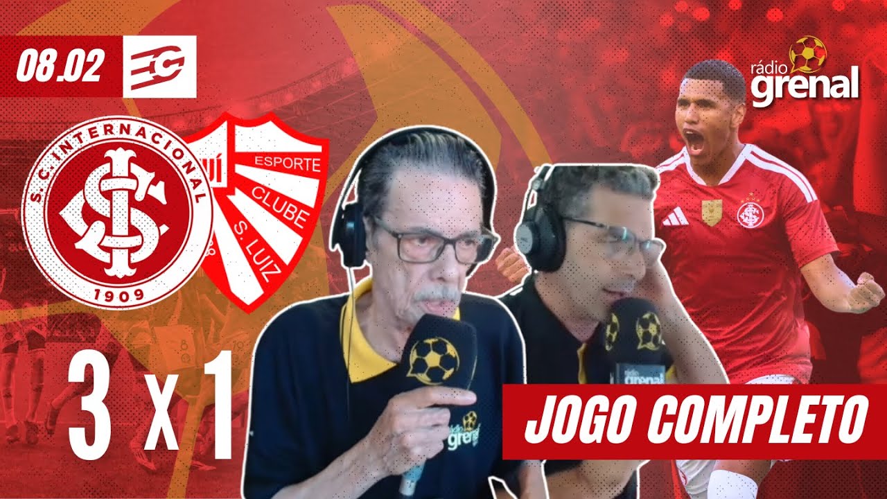 AO VIVO DO BEIRA-RIO | INTER X SÃO LUIZ | GAUCHÃO | 08/02/2026