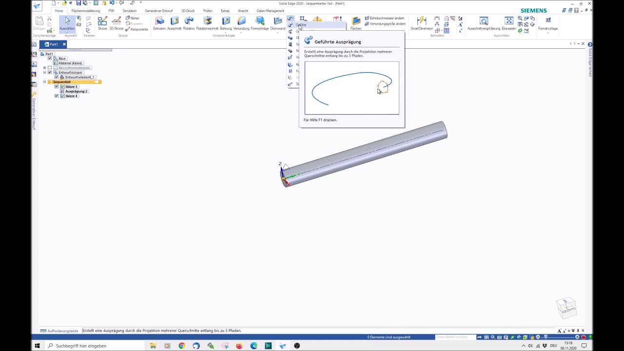 Solid Edge Tutorial 17 -Schraube konstruieren in Solid Edge