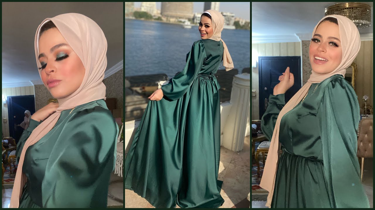 ميكب وفستان باللون الزيتي في كتب كتاب صاحبتي 🧚🏻green makeup tutoria |nourhan khalid*نورهان خالد