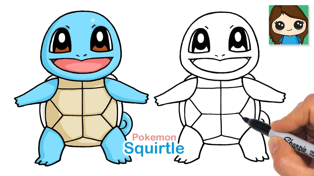 How to Draw Squirtle 💧 Pokemon