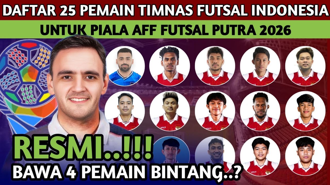 TIMNAS CALLING! RESMI DAFTAR 25 PEMAIN TIMNAS FUTSAL INDONESIA UNTUK PIALA AFF FUTSAL PUTRA 2026