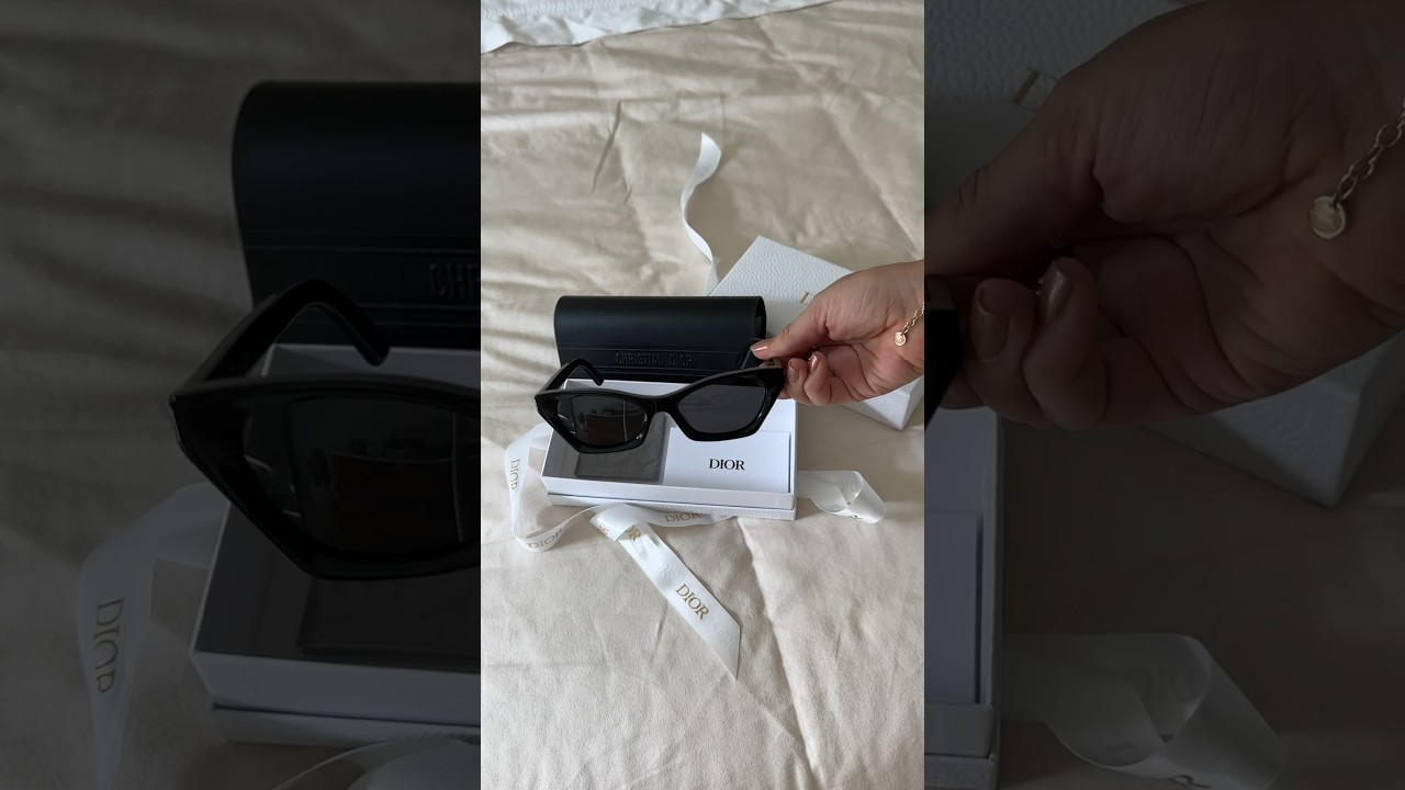 Dior Diormidnight B1I sunglasses unboxing | butterfly sunglasses #designersunglasses #diorunboxing