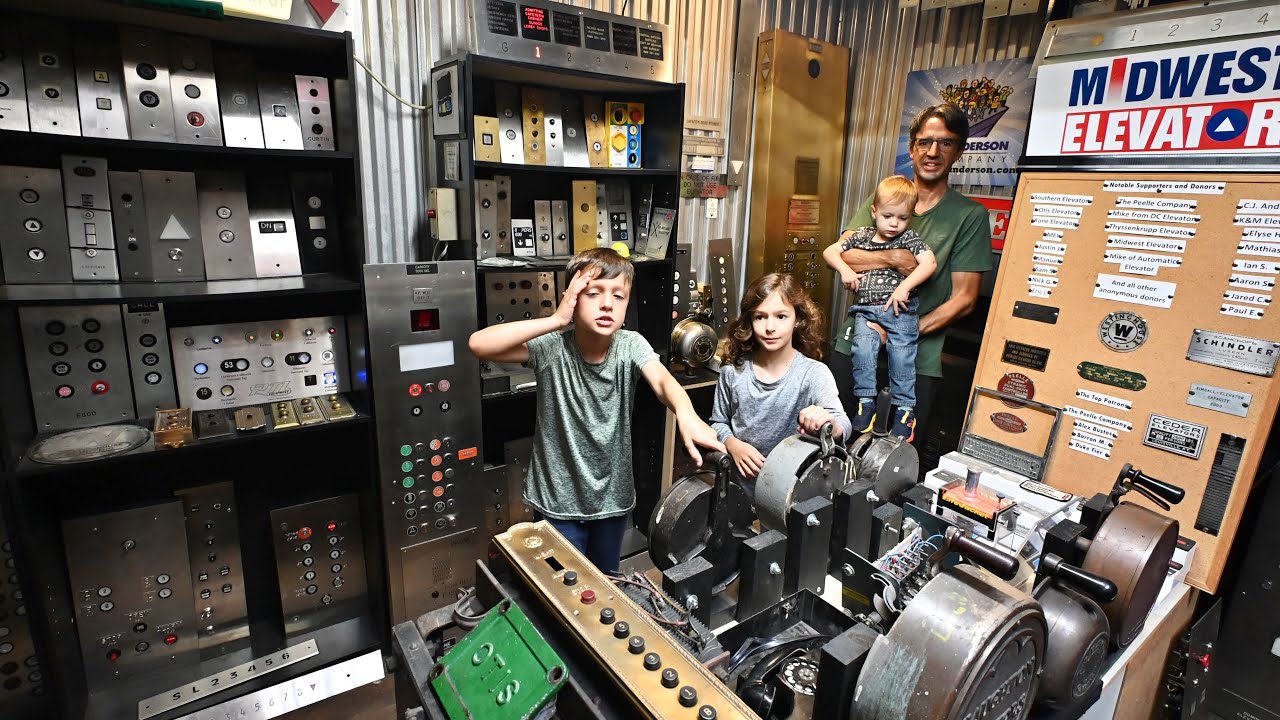 My family visits the elevator museum