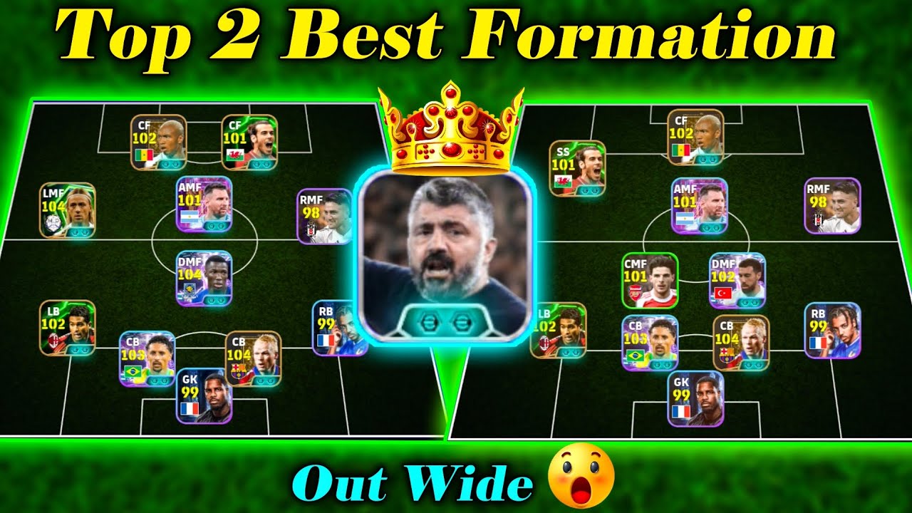 New best formation in efootball 🔥| Best 2 Out wide Formation & Review💯
