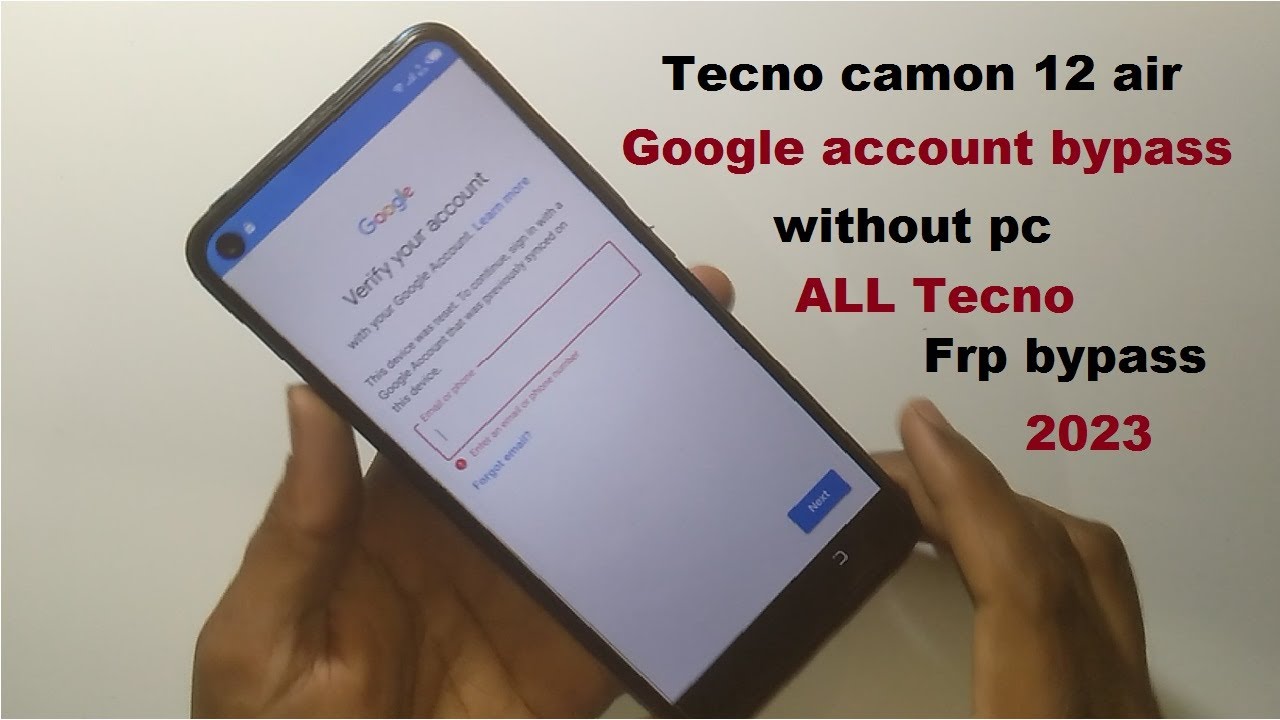 Tecno camon 12 air google account bypass | How to frp bypass tecno camon 12 air |  without pc #2023