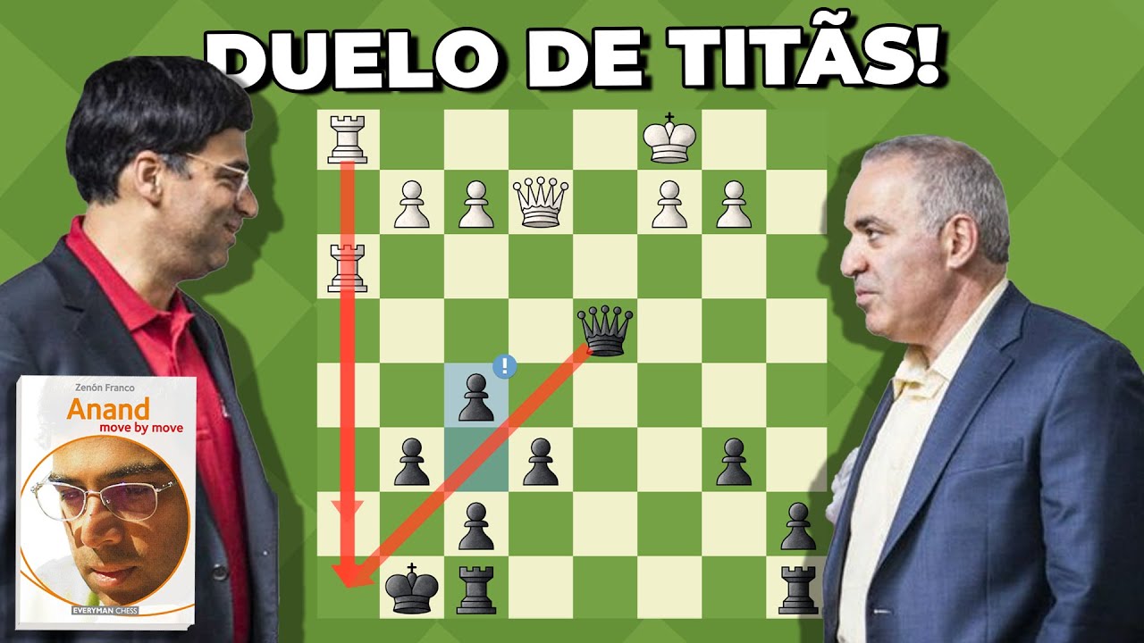 Kasparov vs Anand, duas lendas se enfrentam! - Move by move #02
