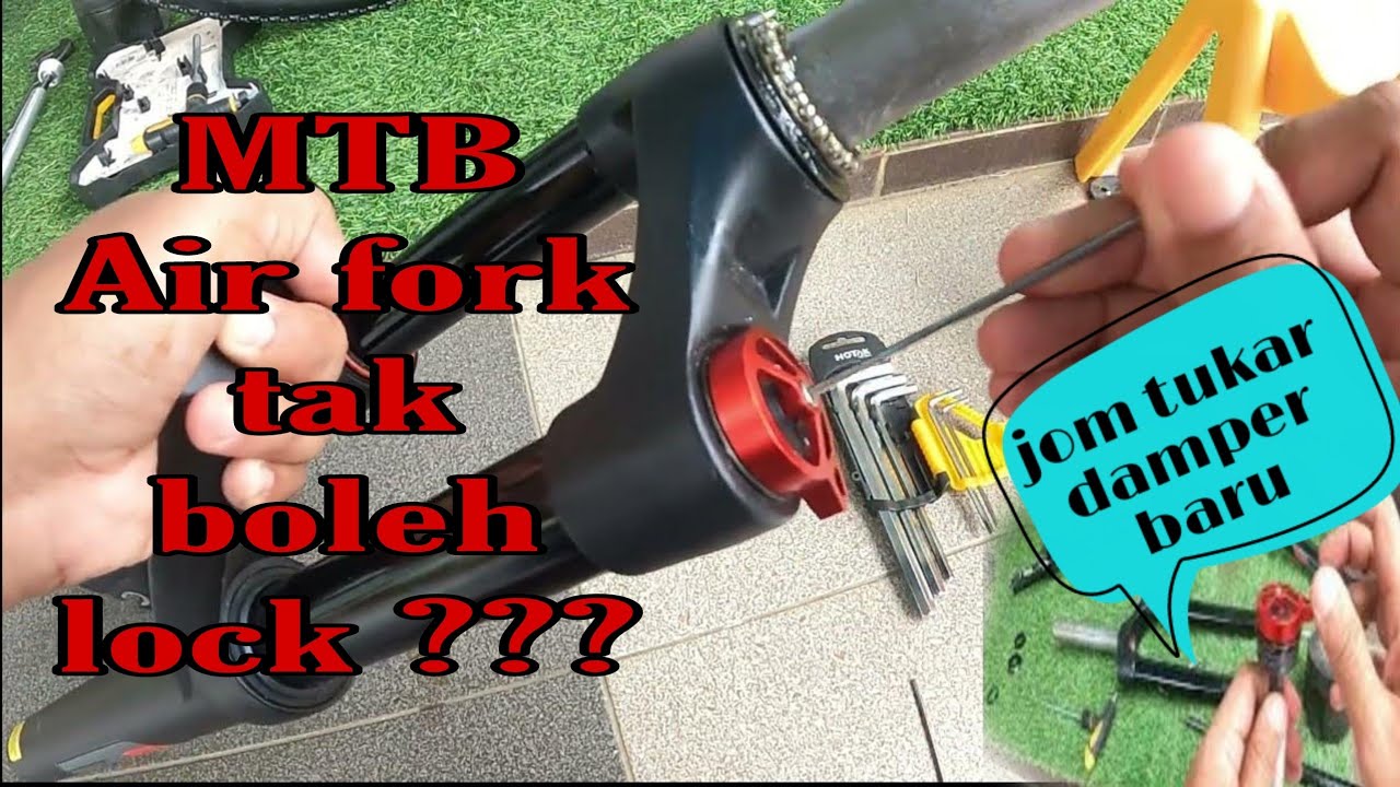 MTB Air Fork Jammed | Ganti damper Air fork | air fork damper replacement| #mtbfork