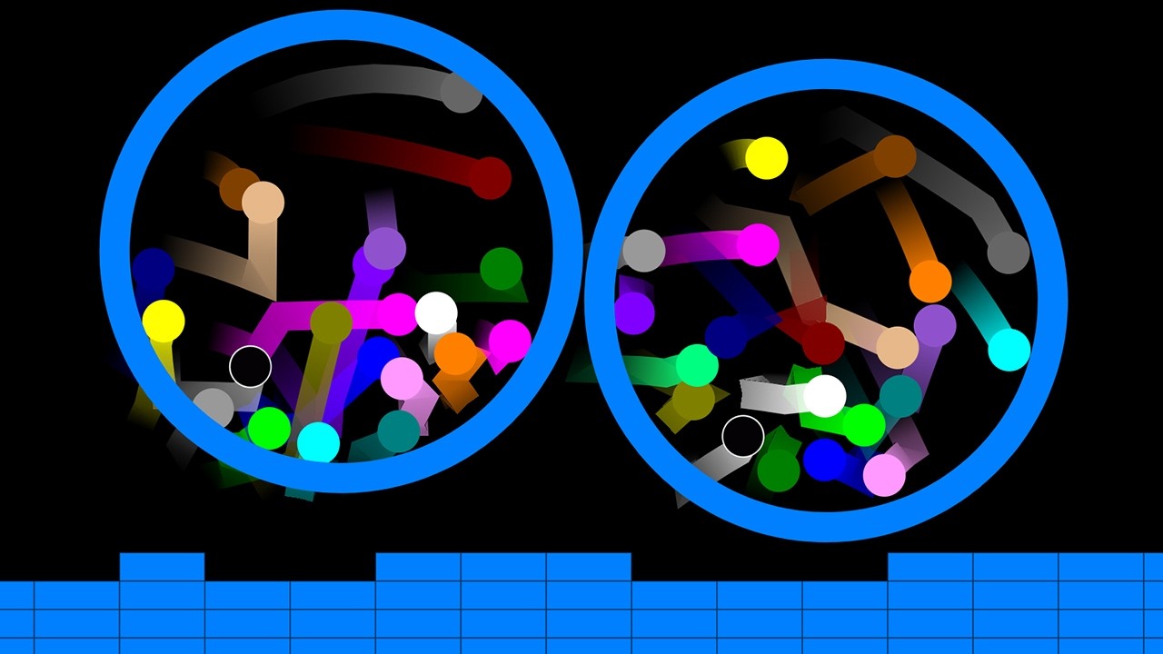 The Vanishing Floor + Don't Touch The Leg - Marble Race in Algodoo