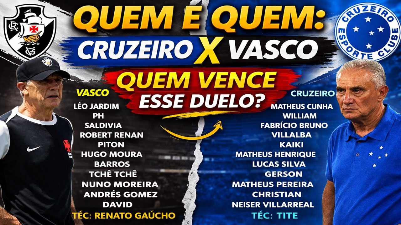 DISPUTA, DUELO E CONFRONTO! VASCO X CRUZEIRO SERÁ UM JOGO TENSO E COMPLICADO! VAMOS DE LIVE RESENHA