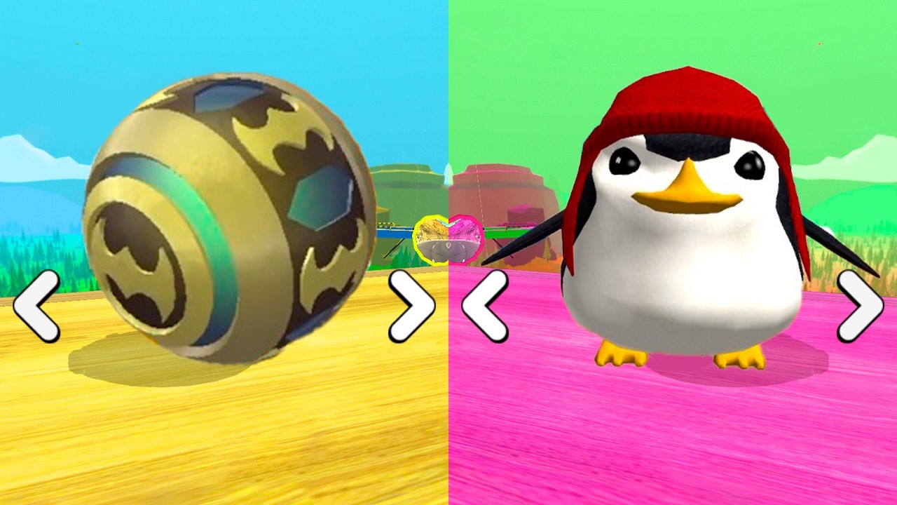New The Bat Ball in Rollance vs. New The Penguin Ball in Going Balls! Update Race 1273