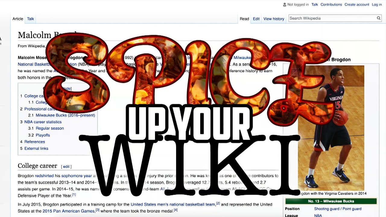 Malcolm Brogdon Plays 'Spice Up Your Wiki'