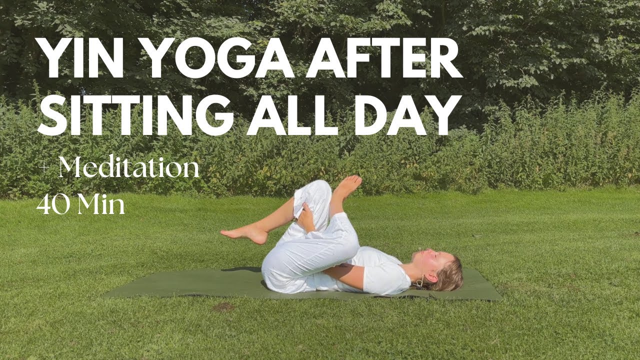 40 Minute Yin Yoga for Deep Front Body Stretch After Sitting All Day | Guided Class with Meditation
