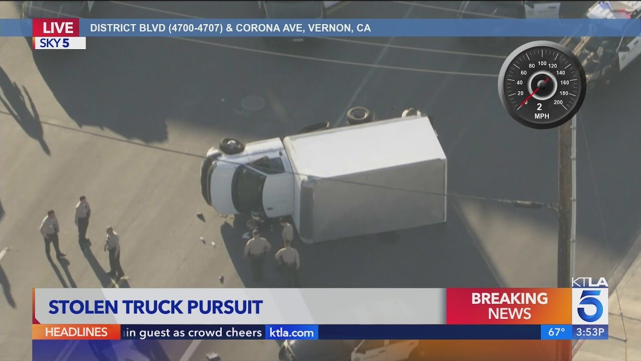 Stolen truck suspect arrested after pursuit in L.A.