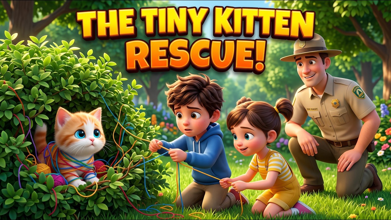 3D Cartoon for Kids | The Little Kitten's Rescue 🐈 | ​Always Help Those in Need! | Giggle Dreamland 
