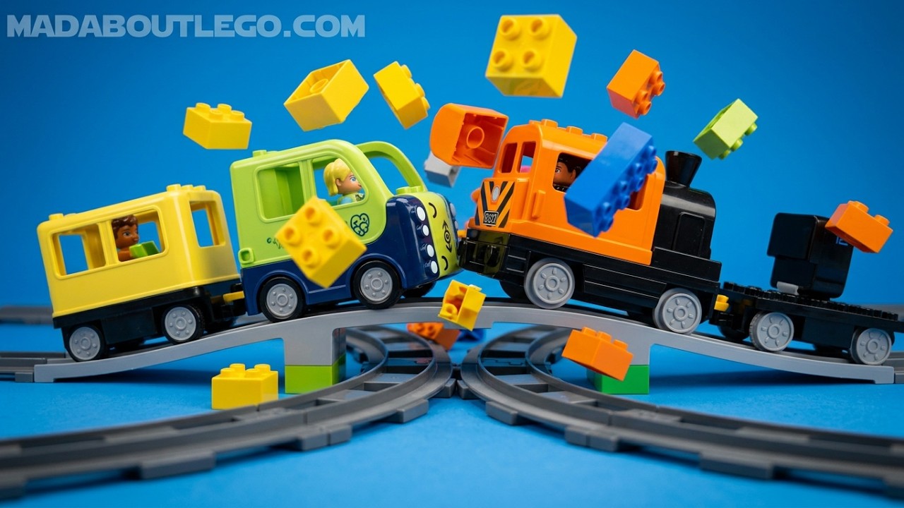 LEGO Train Crash Compilation. Choo Choo Trains Crashing.