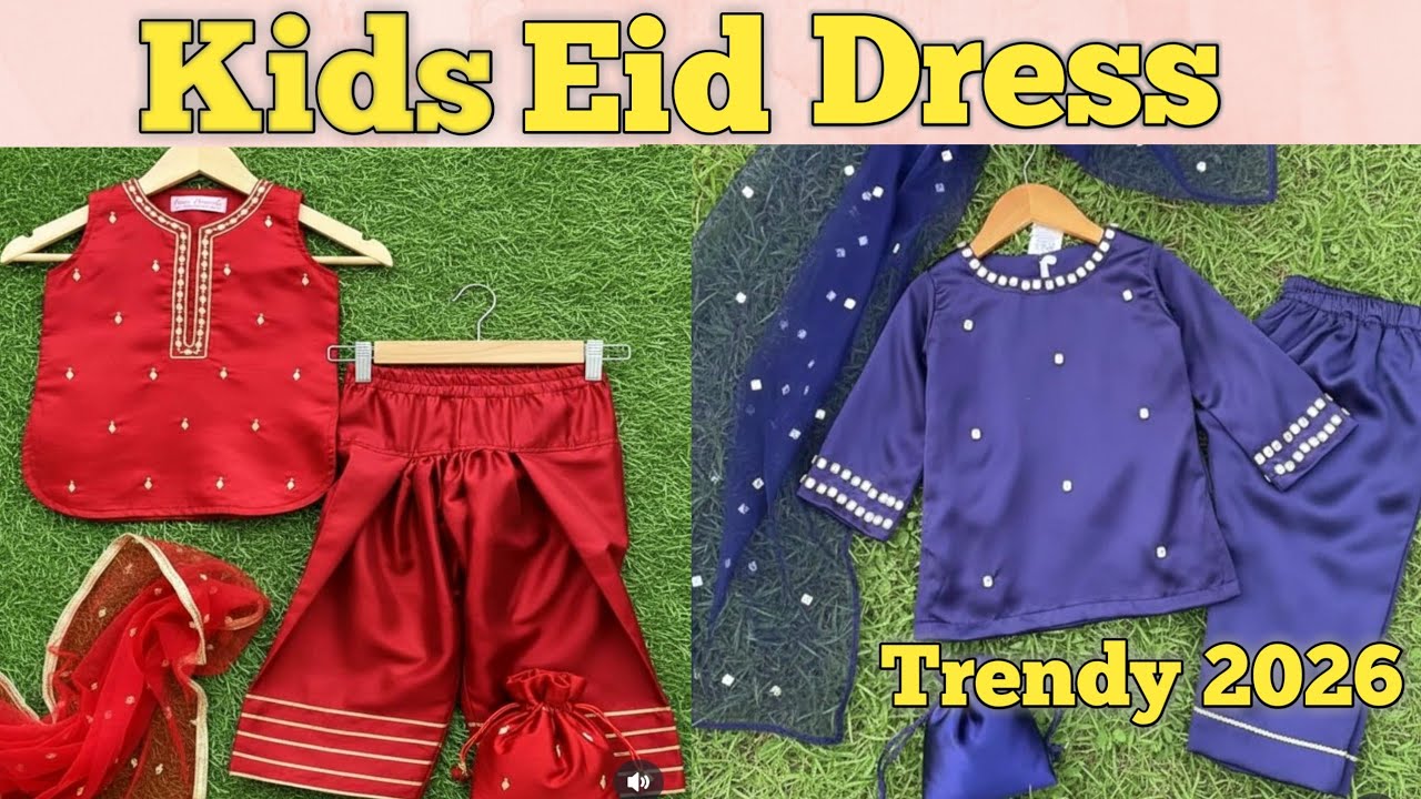 Baby Girl Gotta Kinari Eid Dress Designs 2026 | Cute Party Wear Ideas