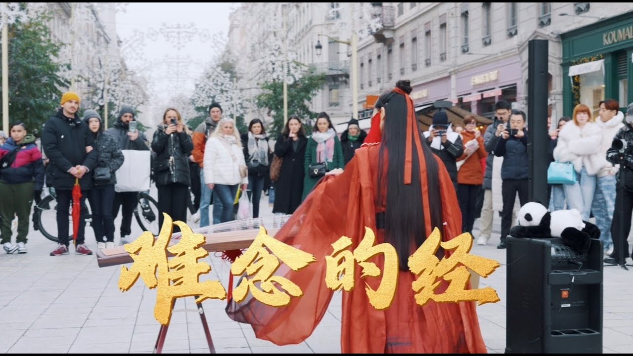 【法国街头｜难念的经】哎？降龙十八掌？Musical Instruments Guzheng Cover| 碰碰彭碰彭Jingxuan