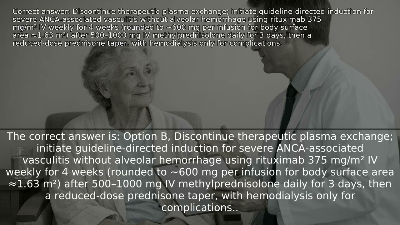 Renal Disease TPE Applications, Therapeutic plasma exchange, Clinical Pathology - Full Vignette with