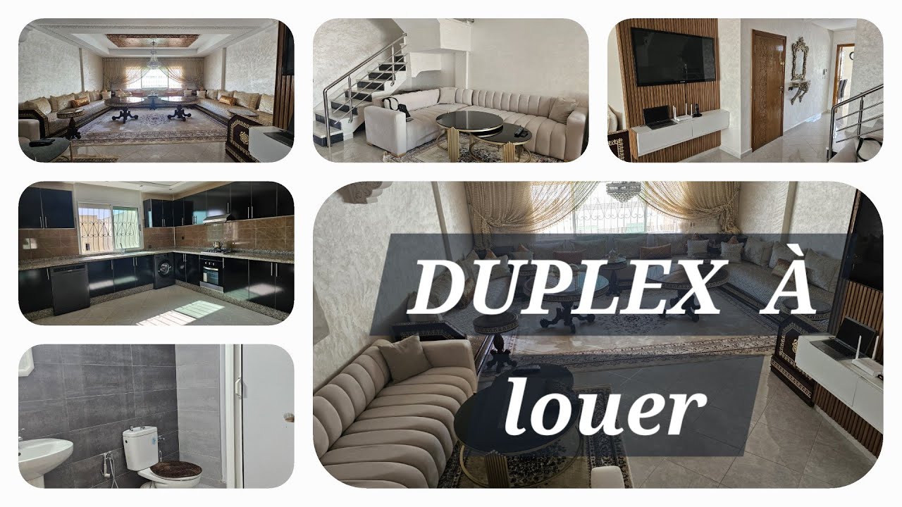 jolie Appartement Duplex à louer à la ville haute kenitra