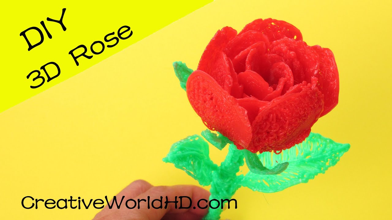 How to Make 3D Rose - 3D Printing Pen Creations/Scribbler DIY Tutorial