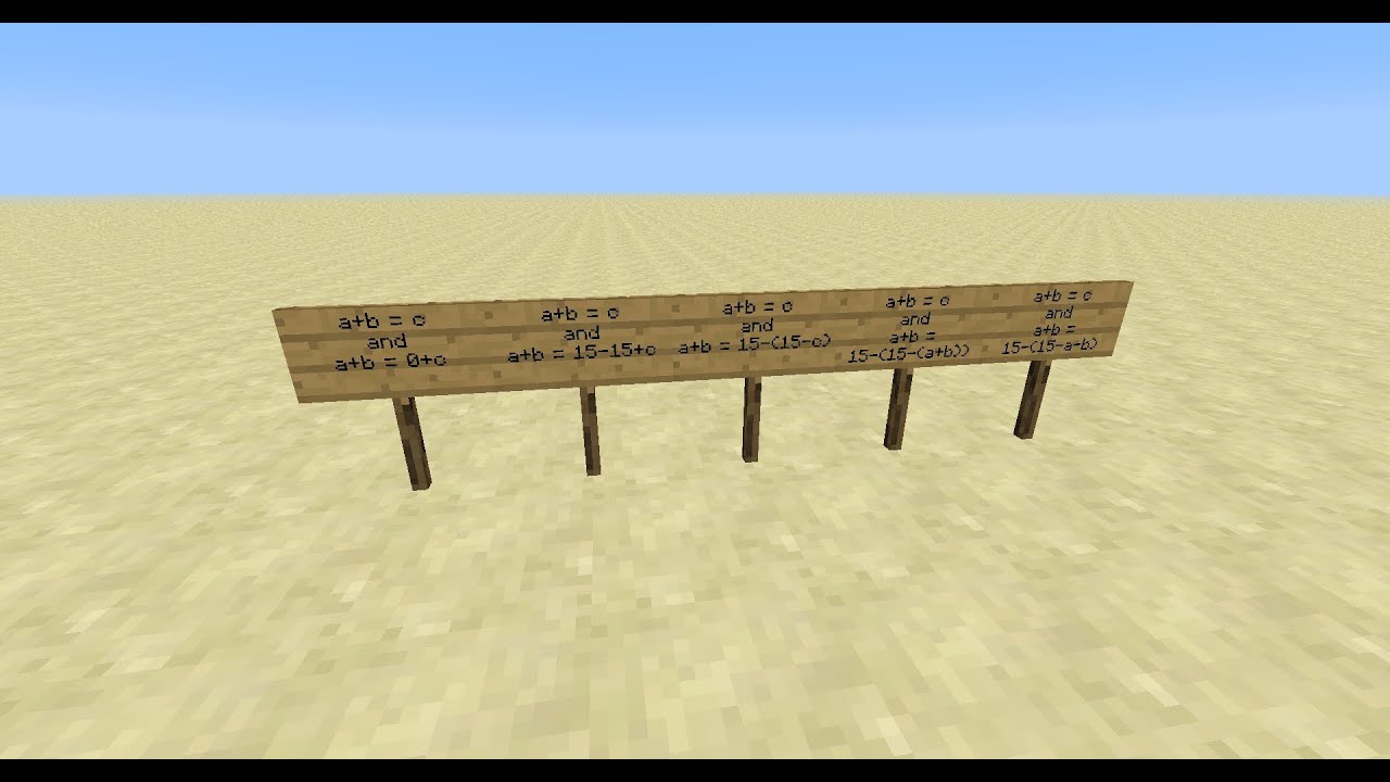 Minecraft Mini Redstoning #002 - Adding Signal Strengths With Comparators