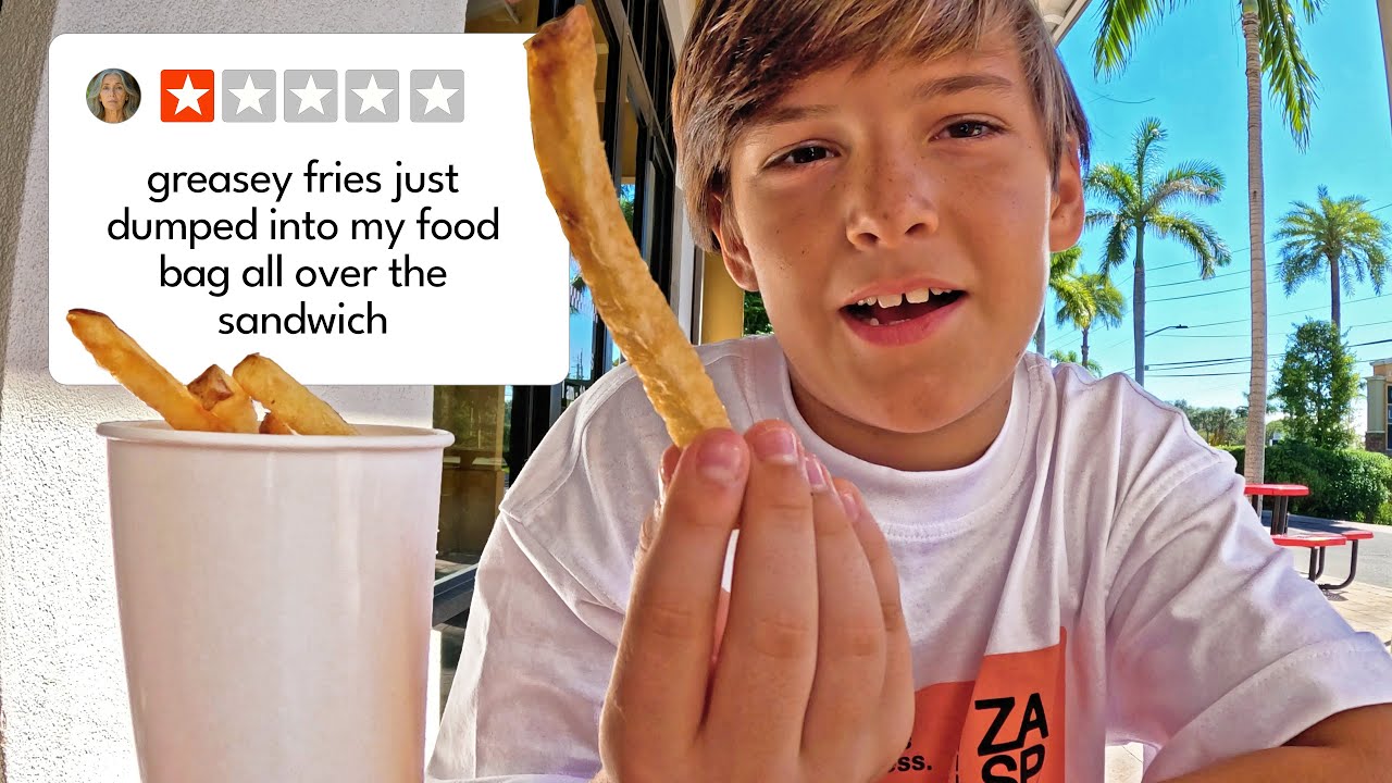 Тестирование отзывов о еде с 1 звездой в Five Guys