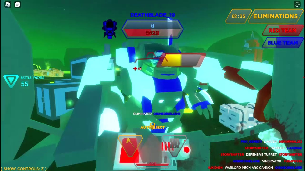 Getting the omni tool Roblox mech warzone over heated