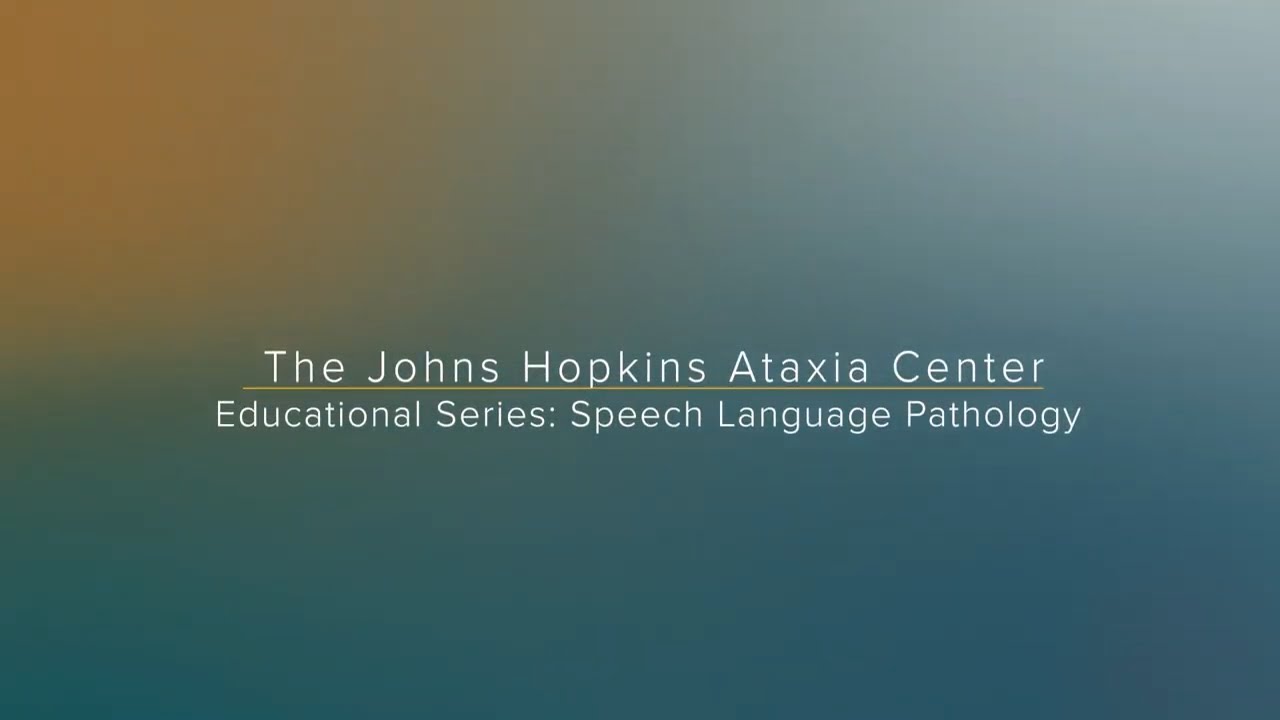 Ataxia Speech-Language Pathology
