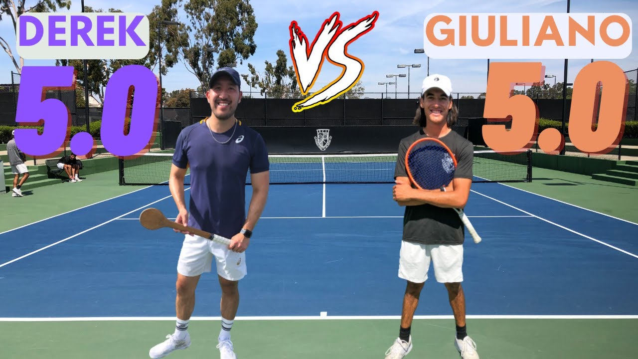 USTA 5.0 Ambidextrous vs. 5.0 Crafty Lefty | Singles Tennis Set with Derek & Giuliano