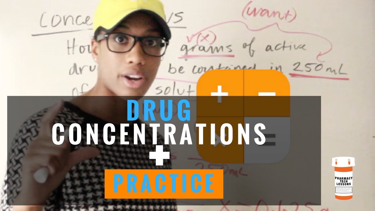 Pharmacy Tech Math - Drug Concentration Calculations (Problems Worked) | PTCB Exam Prep