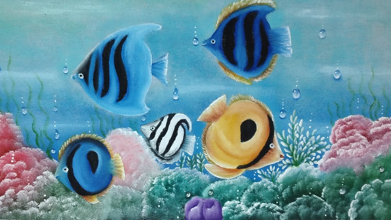 Como pintar peixes pintura em tecido simples e fácil