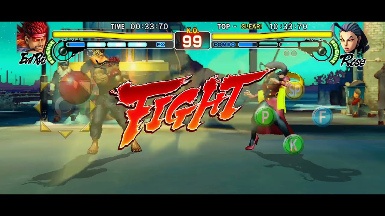 SF4, Street Fighter IV CE gameplay on mobile(Evil Ryu ; difficulty : grueling ; Ext. STG : Akuma)P.2