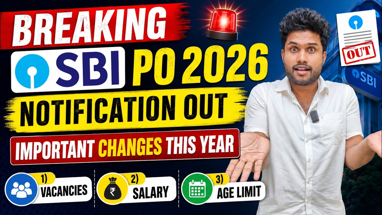 BREAKING SBI PO 2026  NOTIFICATION OUT | IMPORTANT CHANGES THIS YEAR