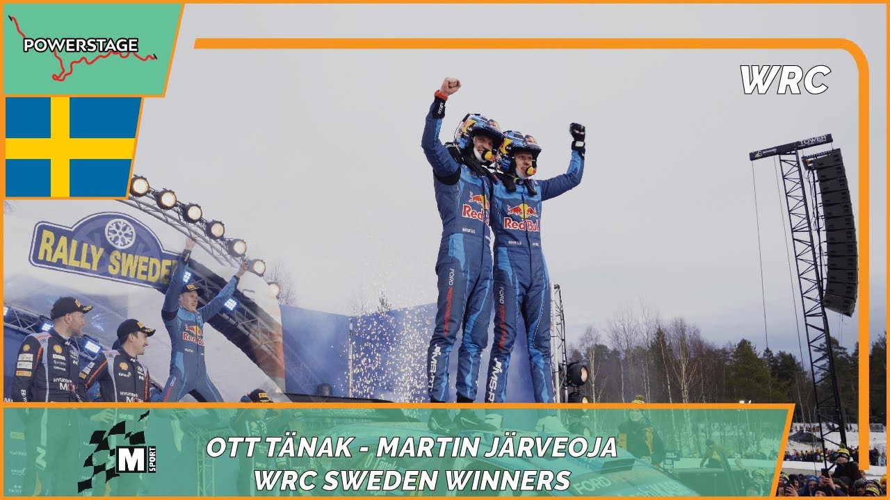 OTT TÄNAK- MARTIN JÄRVEOJA WRC RALLY SWEDEN 2023 WINNERS PODIUM CELEBRATION  || PURE SOUND