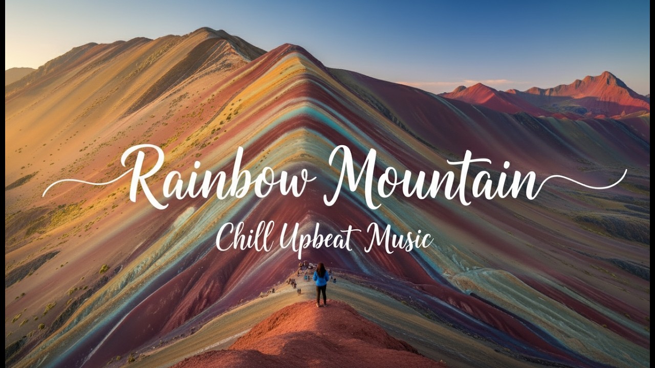 Vinicunca Rainbow Mountain View 🌈 | Chill Upbeat Music That Take Your Breath Away
