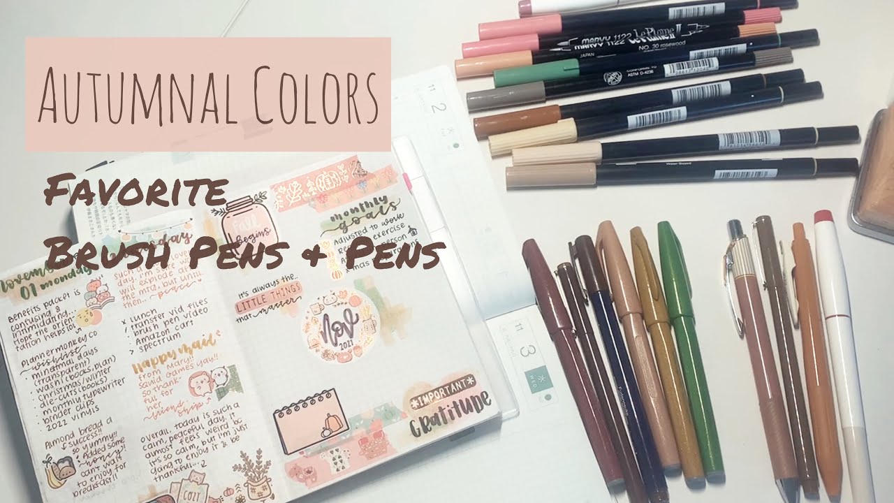 🖤 Favorite Autumnal Brush Markers and Gel Pens