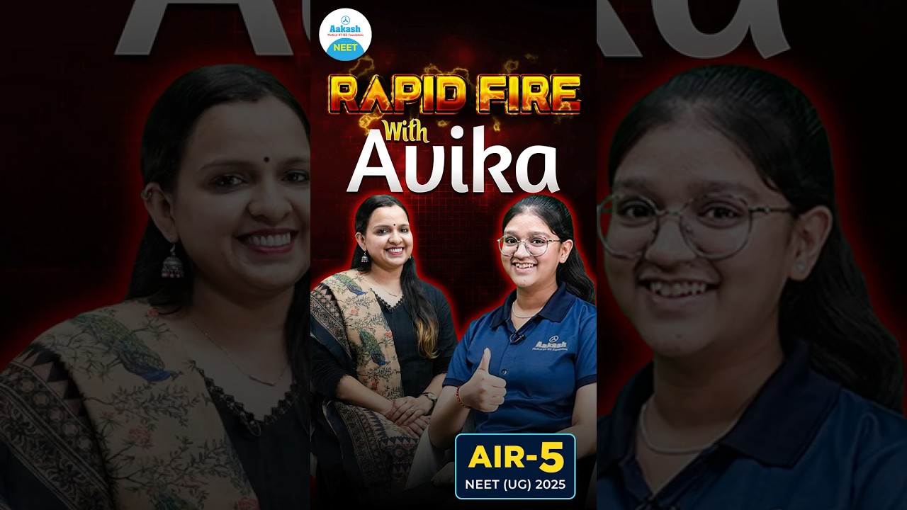 Topper Talk with Avika | NEET 2025 AIR 5 | Rapid Fire Challenge 😄🎯