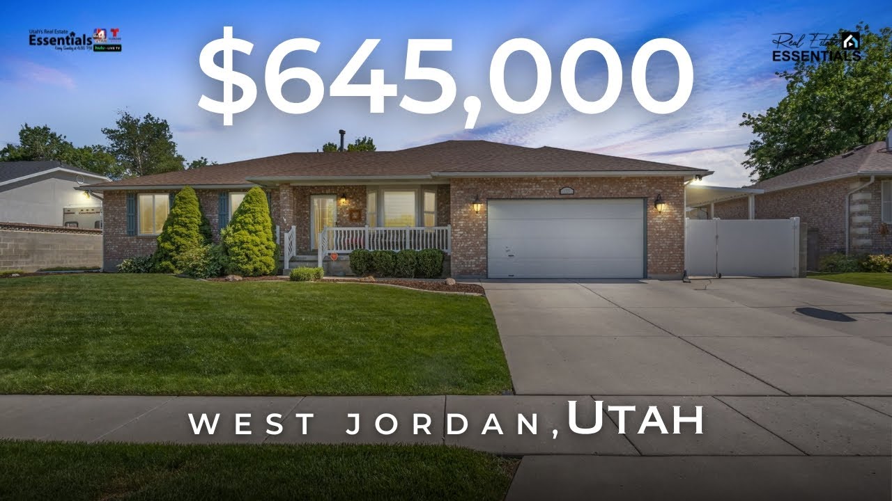 🏡 1327 W 8380 S, West Jordan, UT | Real Estate Essentials | ABC4 Utah's Real Estate Essentials