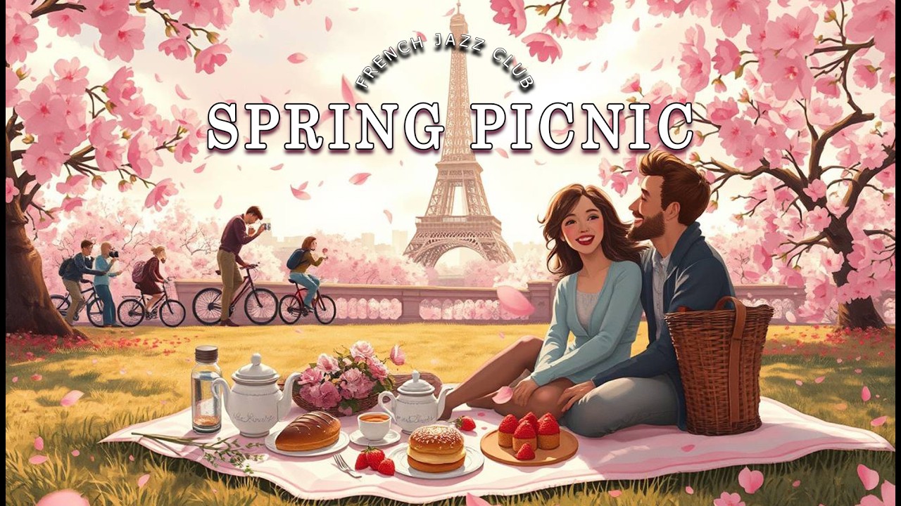 Happy Valentine&rsquo;s Spring in Paris 🌸 Cheerful French Jazz Cafe Music