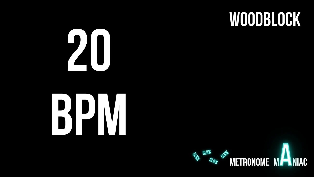 Metronome 20 BPM - Woodblock