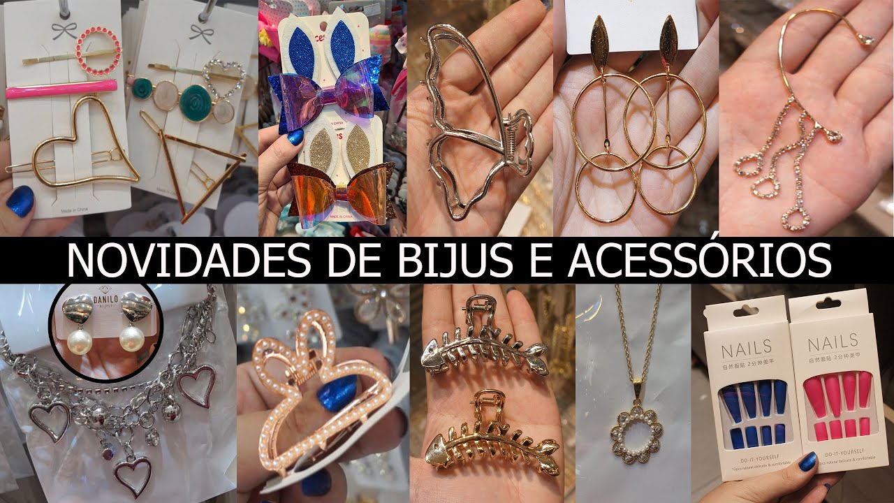 NOVIDADES DE BRINCOS, COLARES, PULSEIRAS, PRESILHAS E CHAVEIROS NA LOJA DANILO BIJOUTERIAS