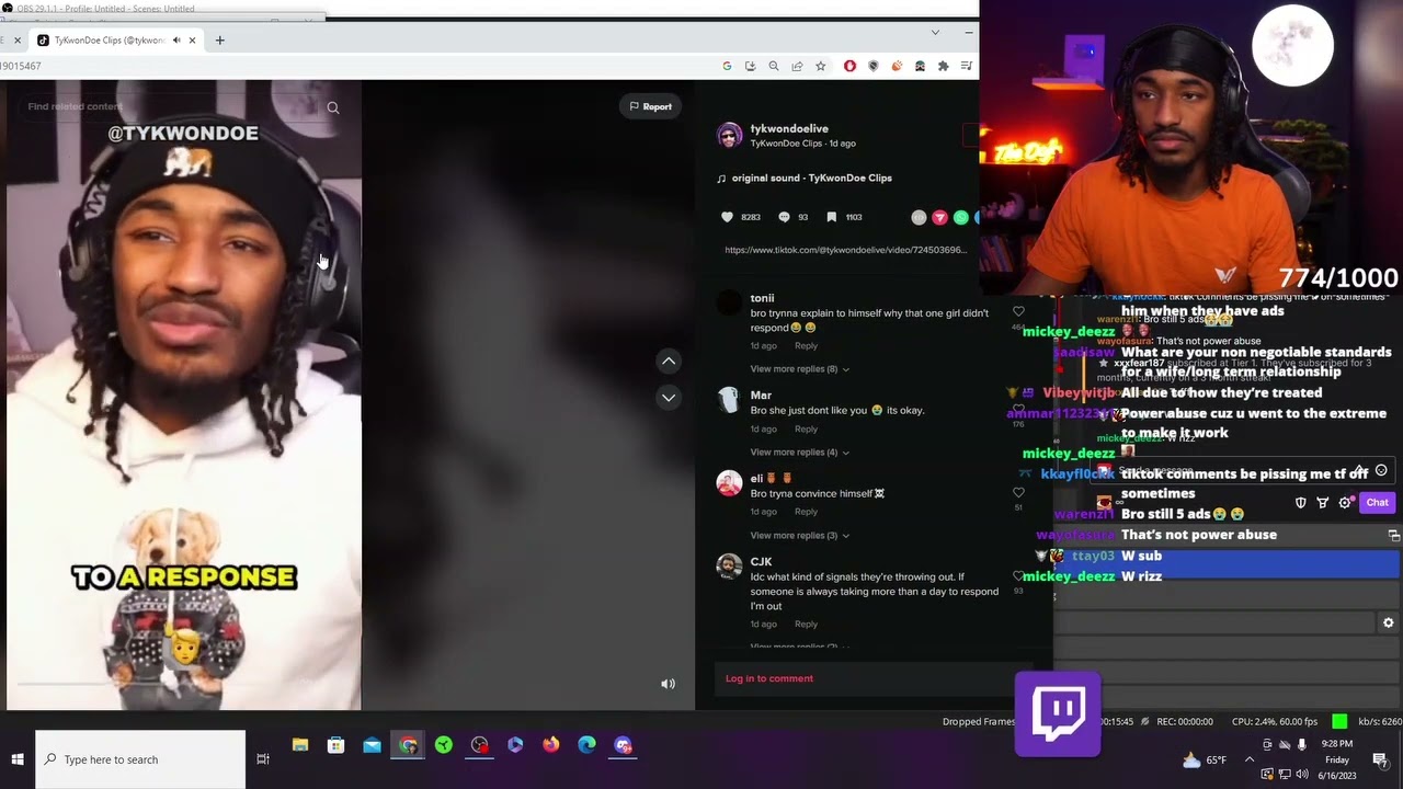 Tykwondoe Talks about Texting Girls
