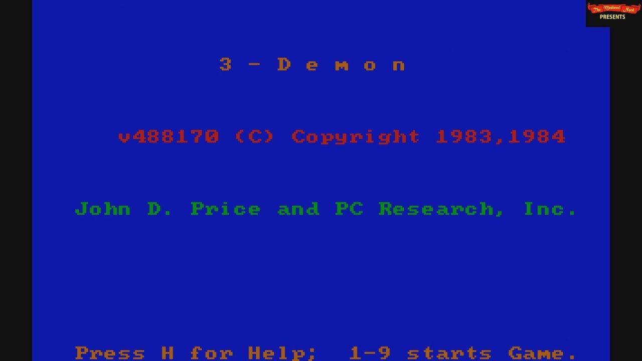 3 Demon (1983) - DOS Gameplay Video (PC MS-DOS)