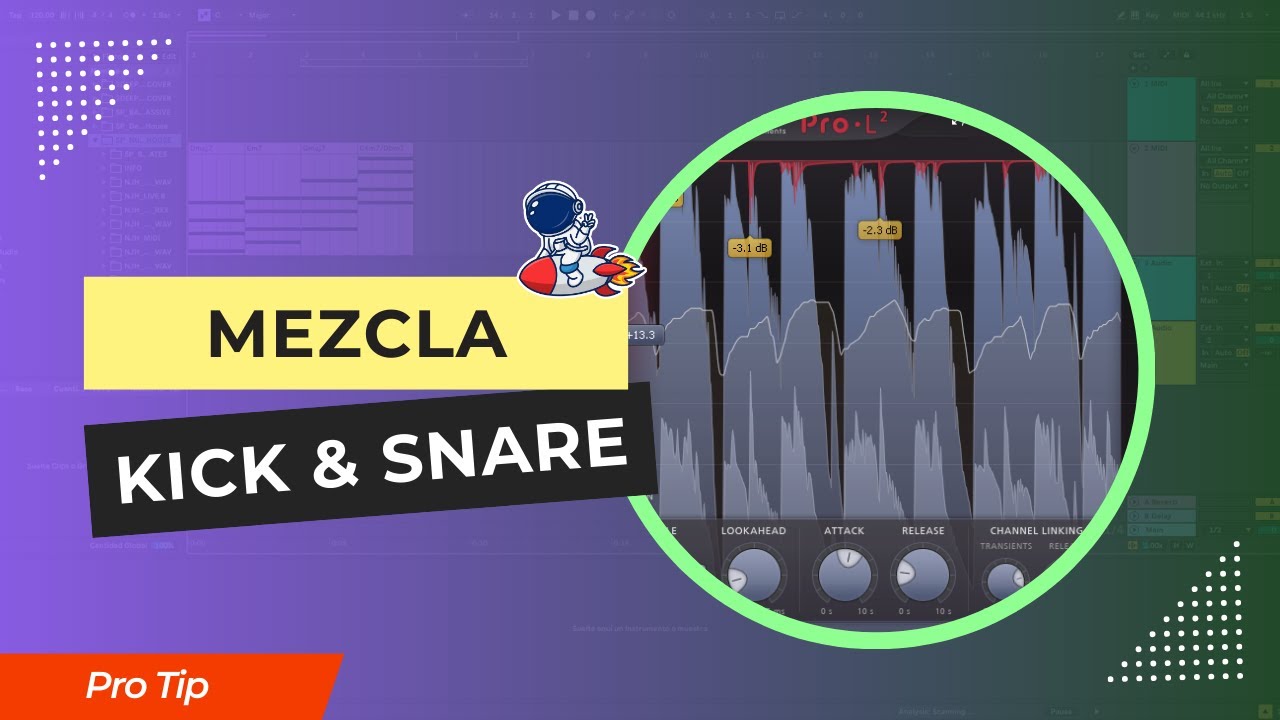 Cómo mezclar Kick y Snare 🔥| Consigue headroom para masters potentes