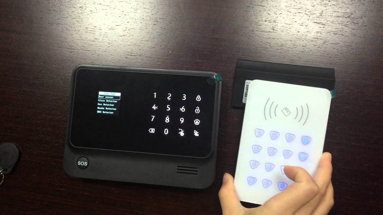 how to code RFID keypad with G90B GSM WIFI alarm system